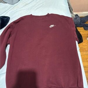 Nike Men's Burgundy Crewneck Sweater